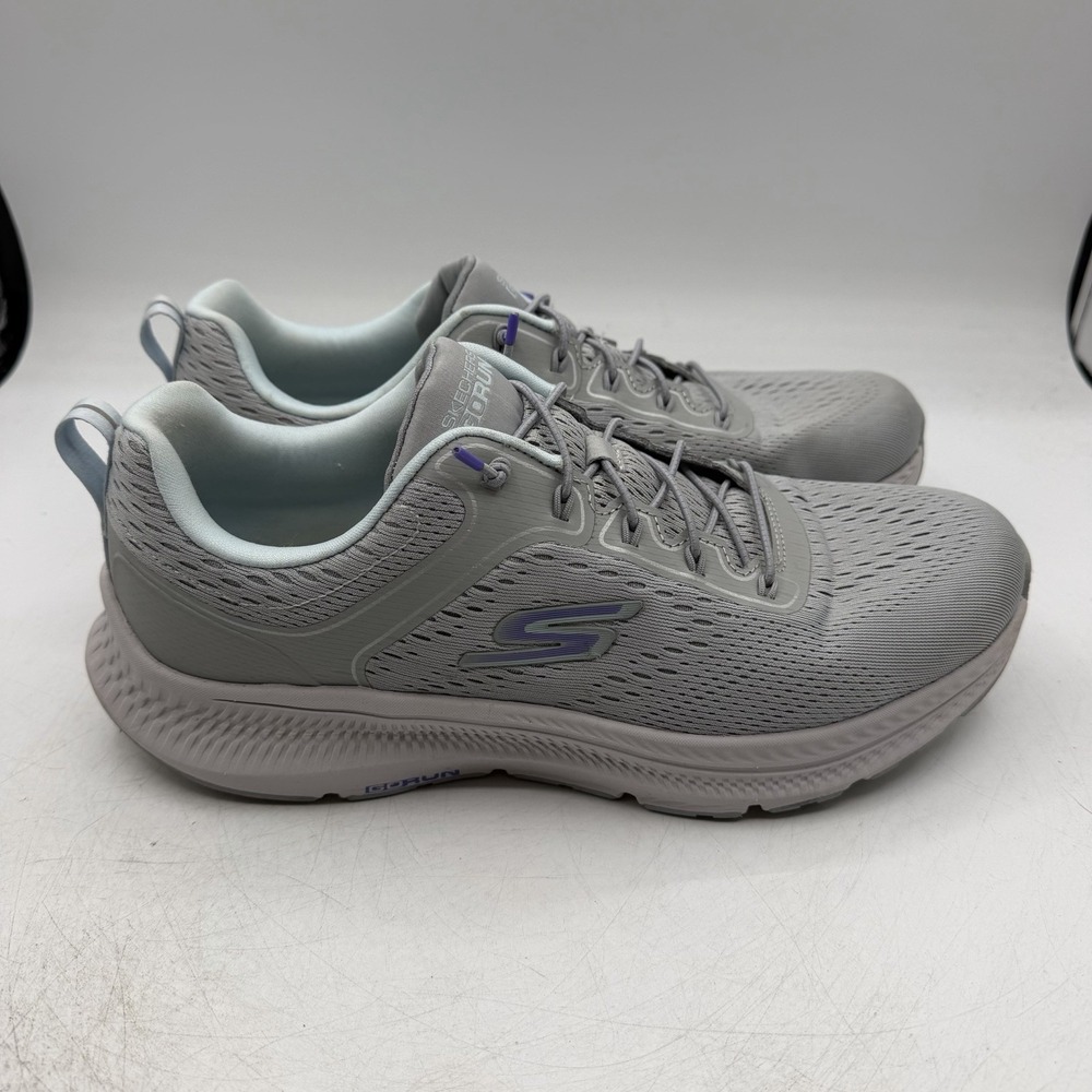 Skechers Go Run Consistent 2.0 Zisa Running Shoes Womens Sz 10 Grey Blue Sneaker